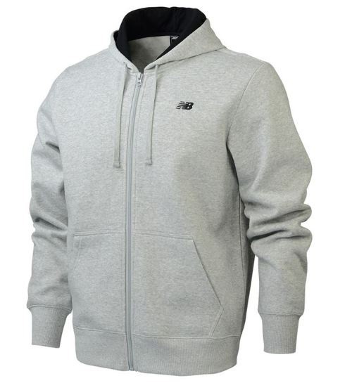 New Balance Men's Everyday Fleece Full Zip Hoody Grey