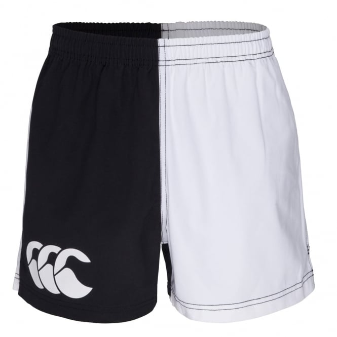 COTTON TWILL HARLEQUIN SHORT WHITE/BLACK