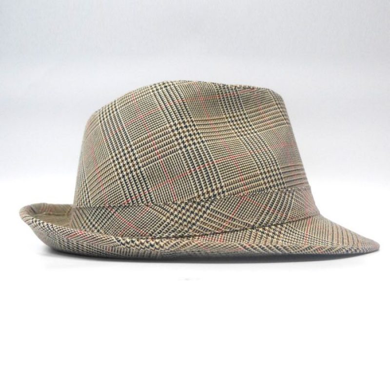 TARTAN FEDORA - BROWN