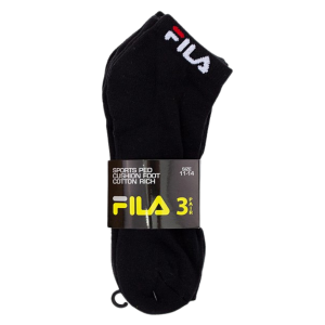 Fila Sports Ped Cotton Socks 3PK Black