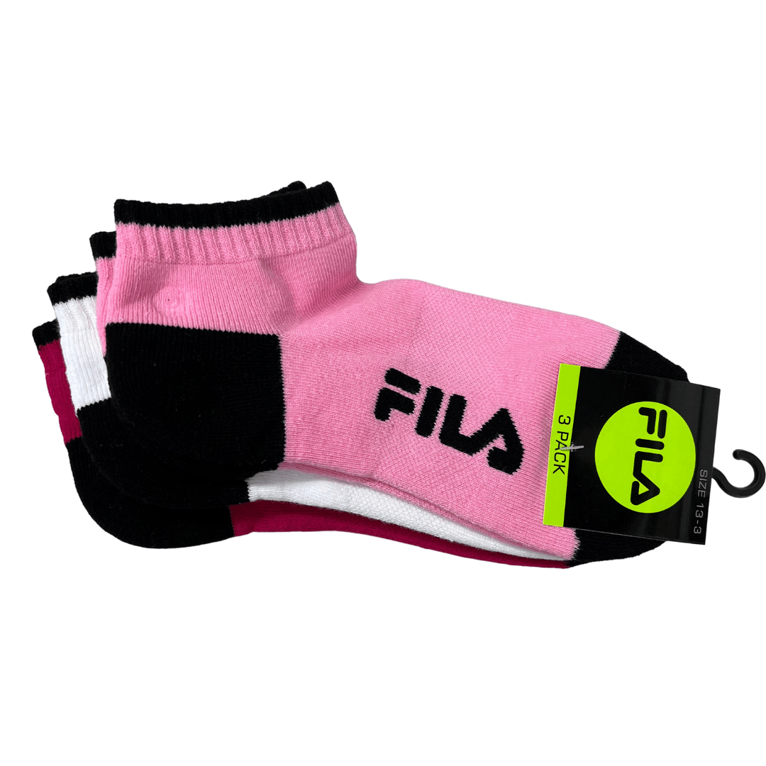 Fila Kids Locut Cushion Foot Socks 3PK 13 3 Assorted Team Rhapsody