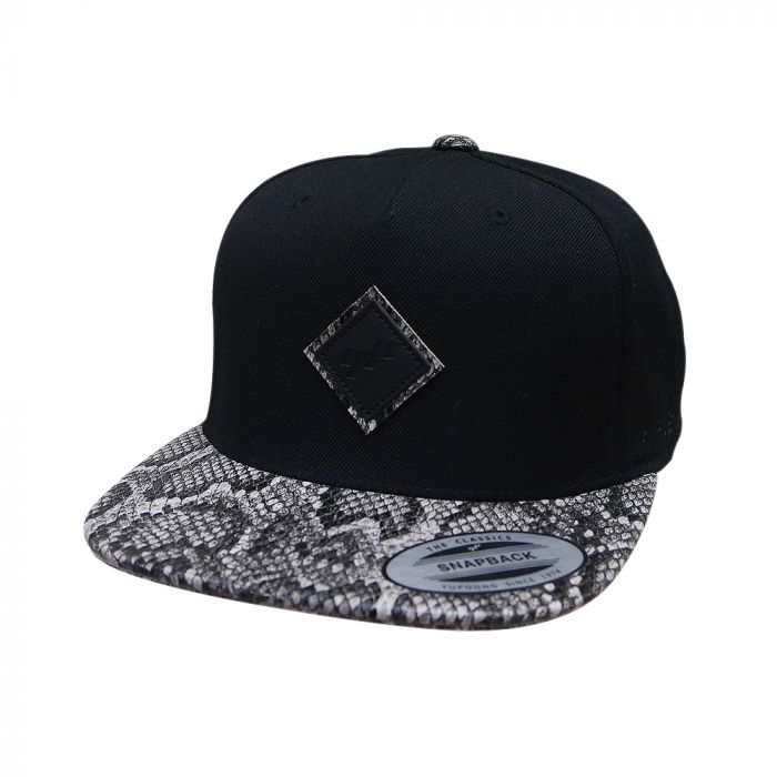 Flexfit Black Snakeskin Flatpeak Cap