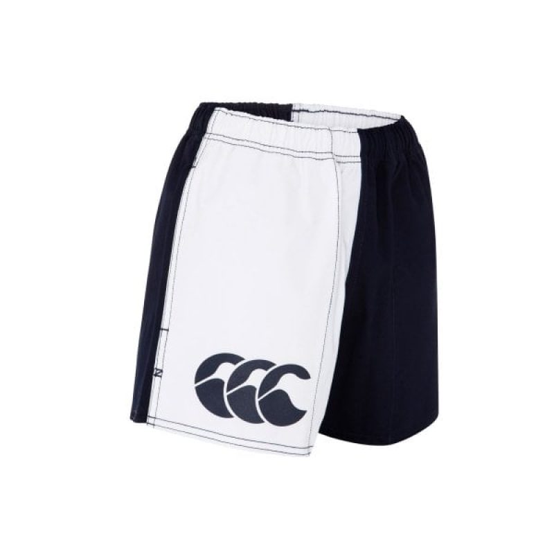 COTTON TWILL HARLEQUIN SHORT white/navy