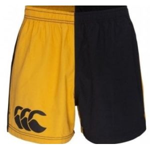 COTTON TWILL HARLEQUIN SHORT GOLD/BLACK