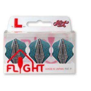 Shot L-Style EZ L1 Standard Dart Flights-Odin's Spear Blue