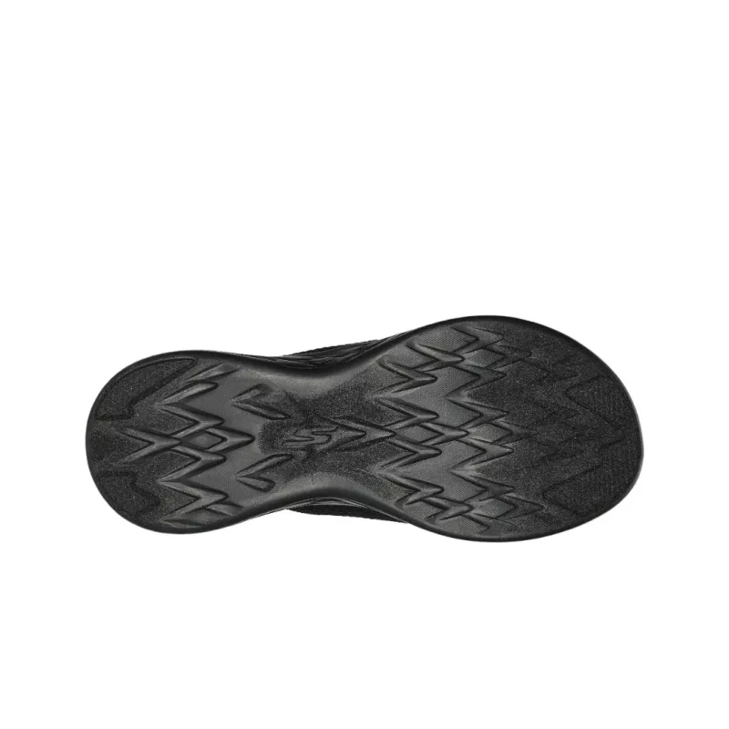 Womens Skechers On-The-Go 600 - Black Grey Bottom View