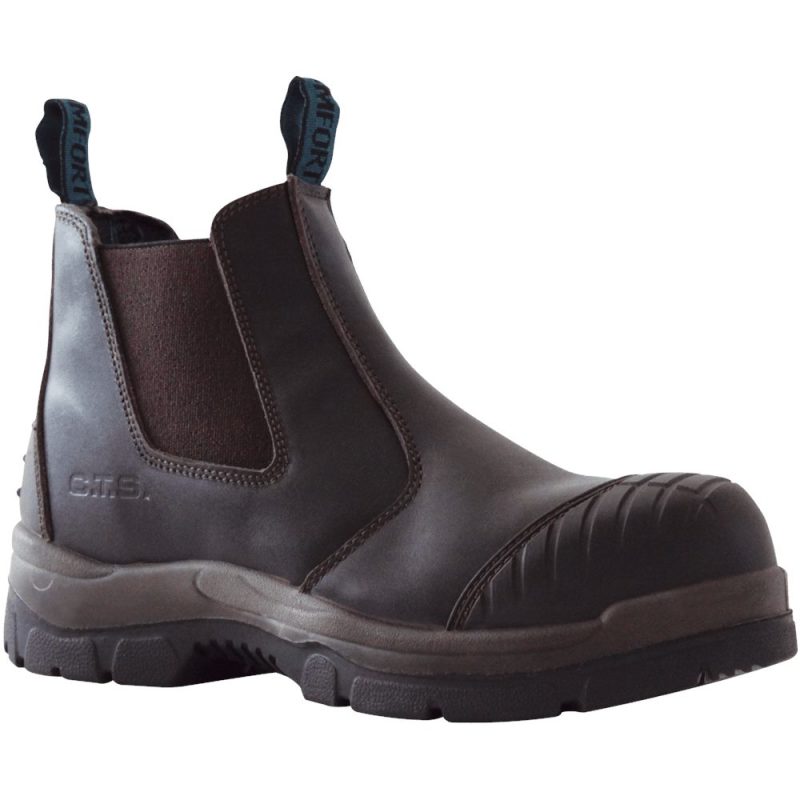 Safety Boot Bata Worx Claret Leather Slip On - Team Rhapsody