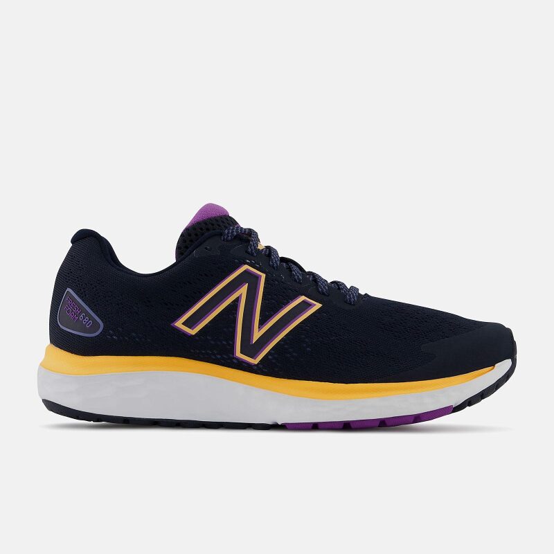 fresh foam 680v7 mystic purple vibrant apricot side profile