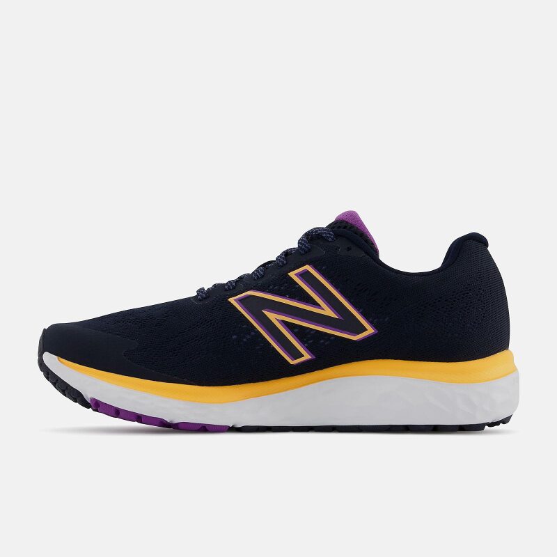fresh foam 680v7 mystic purple vibrant apricot left side view
