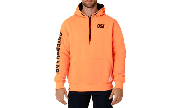 orange reversible cat hoodie front view