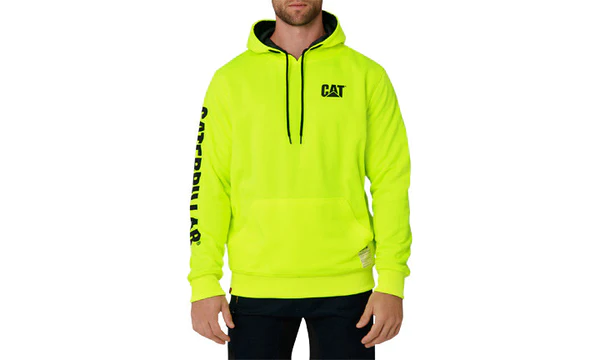 yellow cat reversible hoodie front view