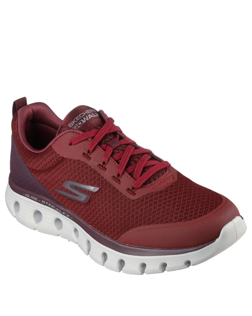 Skechers GOwalk Glide-Step Flex - Ryder burgundy angled view