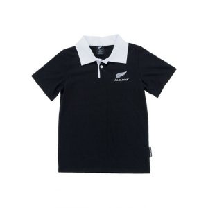 All Blacks Kids White Collar Rugby Jersey