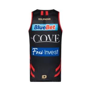 NRL Dolphins 2023 Men's Training Singlet Back View