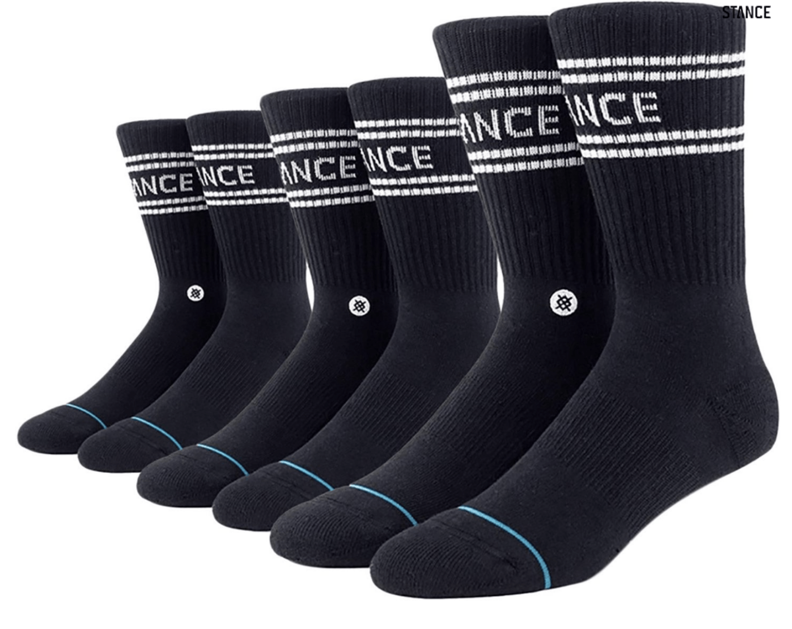 Basic  3 Pack Crew Black