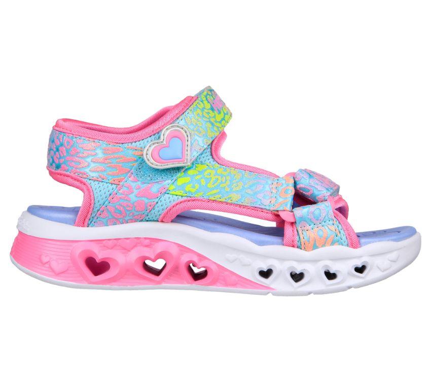 Kids' Flutter Heart Sandal-Turquoise/Multi - Team Rhapsody