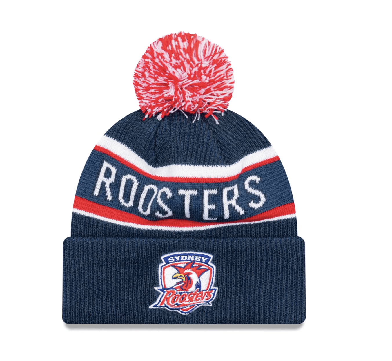 NRL Roosters New Era Pom Pom Beanie