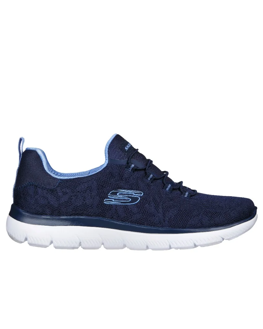 right side view of the Summits - Good Taste shoe in navy