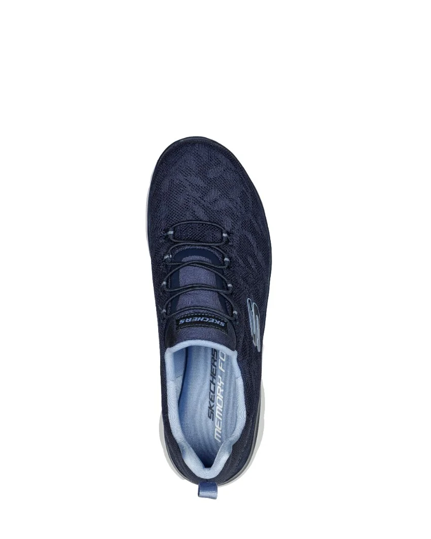 top view of the Summits - Good Taste shoe in navy