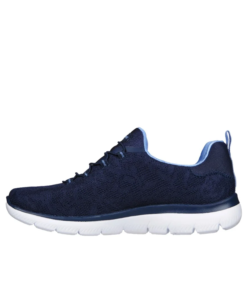left side view of the Summits - Good Taste shoe in navy