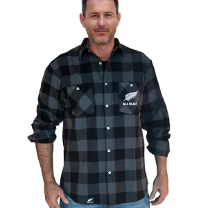 ALL BLACKS 'LUMBERJACK' FLANNEL SHIRT Front View