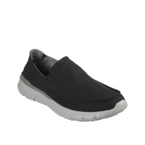 Mens Skechers Del Retto - Black front angle view