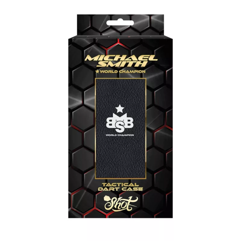 Michael Smith World Champion Tactical Darts Case Black packaging
