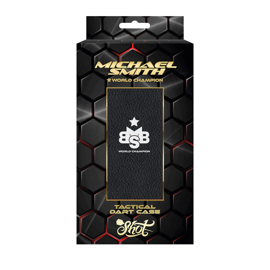 Michael Smith World Champion Tactical Darts Case Black packaging