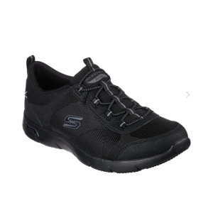 Womens Skechers Arch Fit Refine - Black front