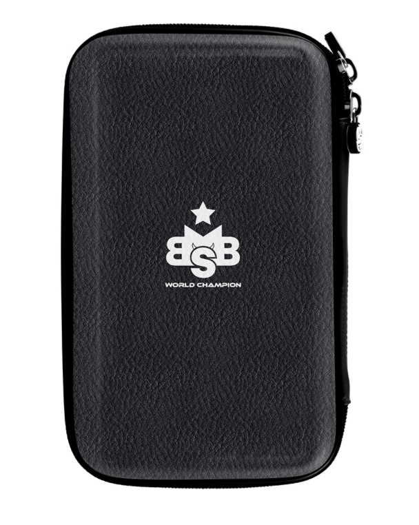 front view of tactical dart case in black