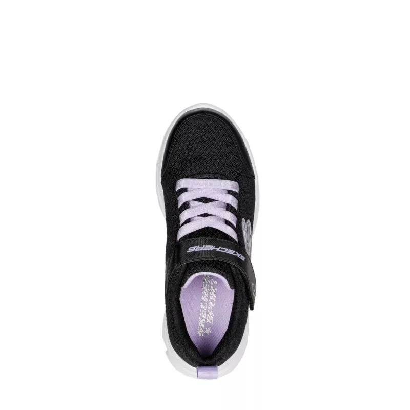 top view of Skechers Kids Wavy Lites - Black