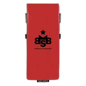 front angle of the red Drop In Darts Case