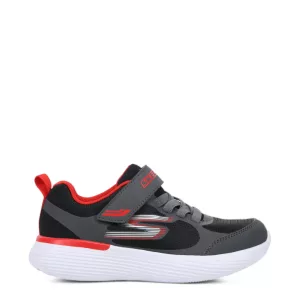 Side view of Go Run 400 V2 Kids' Sports Shoes in Black and Red