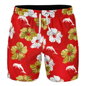 Dolphins Aloha Swim Shorts Front View