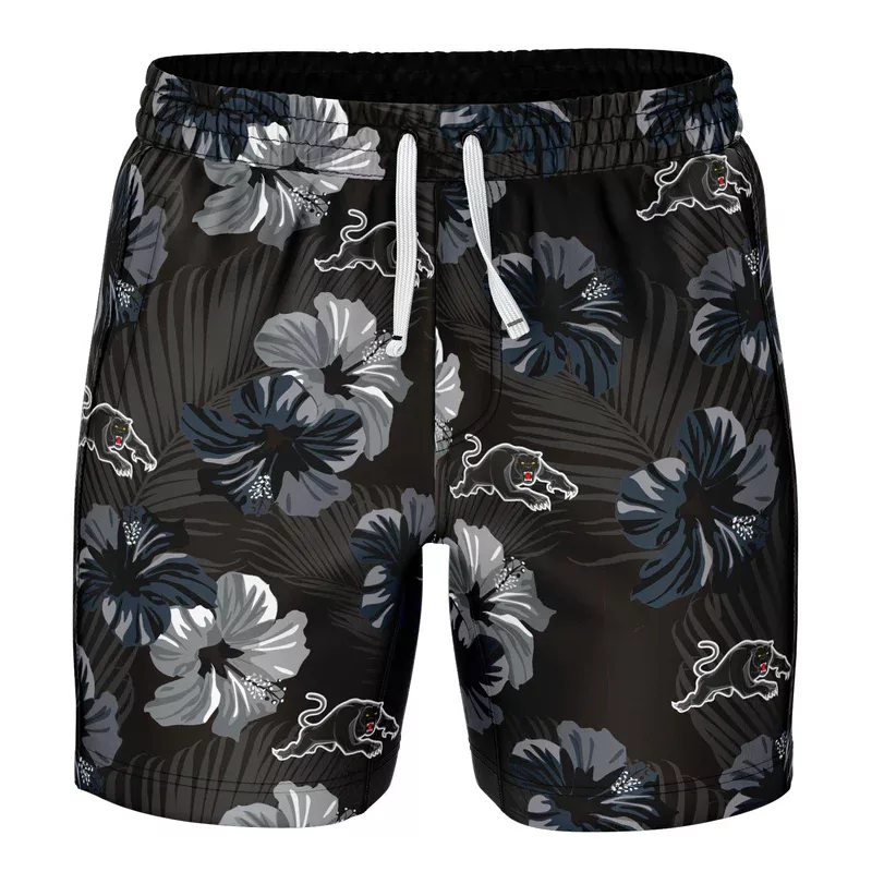 Panthers Aloha Swim Shorts Front View