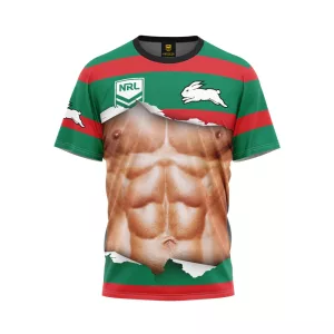 Rabbitohs Ripped Tee Front View