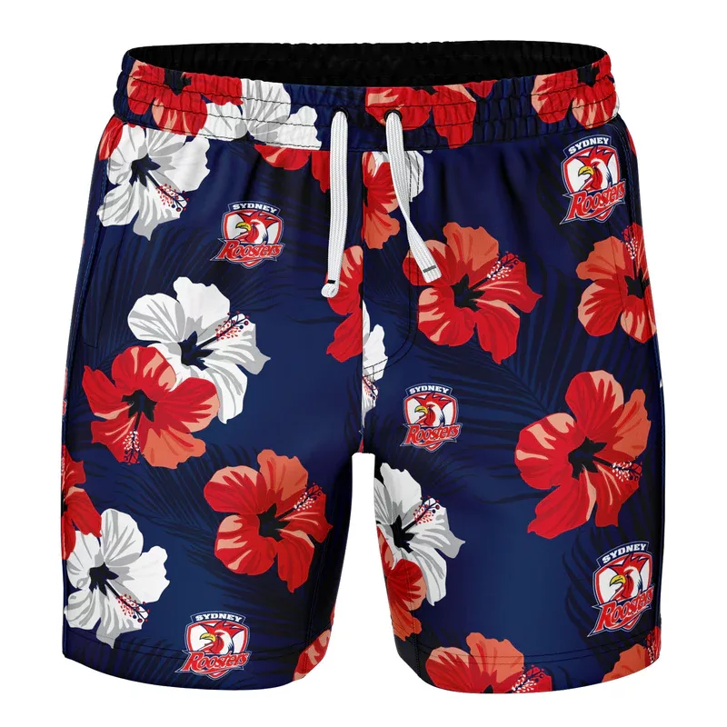 Roosters Aloha Swim Shorts Front View