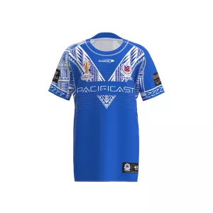 Samoa Rubgy League World Cup Jersey in Blue - Front View