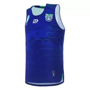 Left angled view of 2024 New Zealand Warriors men's royal training singlet