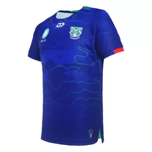 Left angled view of 2024 New Zealand Warriors men's training tee in royal blue