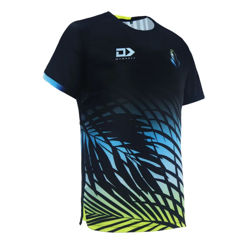 NRL Titans 2024 Warm Up Tee Black - Team Rhapsody