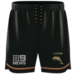 NRL Dolphins 2024 Training Shorts - Charcoal