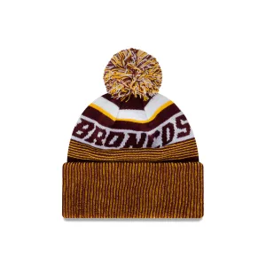 NRL 2024 New Era Broncos Knitted Beanie Backj