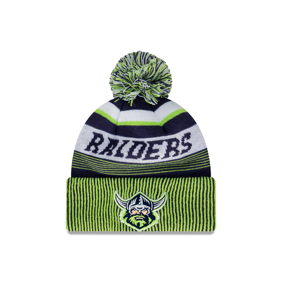 NRL 2024 New Era Raiders Knitted Beanie Front