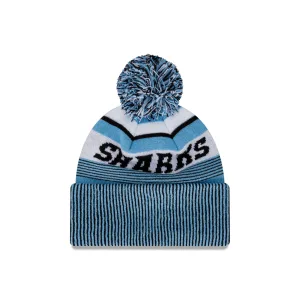 NRL 2024 New Era Sharks Knitted Beanie Back