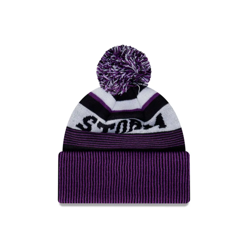 NRL 2024 New Era Storm Knitted Beanie Back