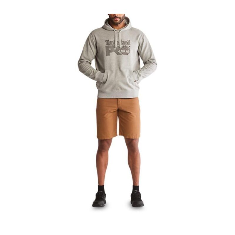 PRO HOOD HONCHO PULLOVER HOODIE GREY FULL BODY FRONT VIEW