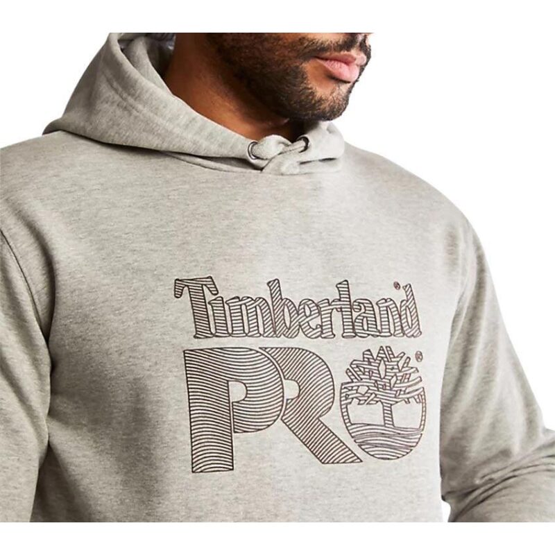 PRO HOOD HONCHO PULLOVER HOODIE GREY LOGO VIEW