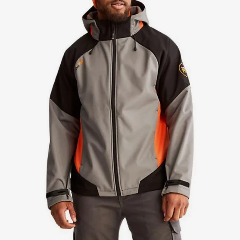 Power Softshell Zip Jacket - Grey Front View