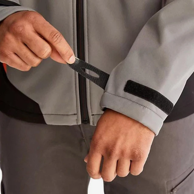 Power Softshell Zip Jacket Grey sleeve view